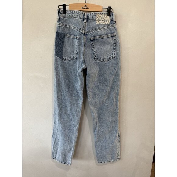 AG Adriano Goldschmied Cloved Patched Jeans Nomad Straight Leg 23 Cotton Denim - Picture 2 of 5